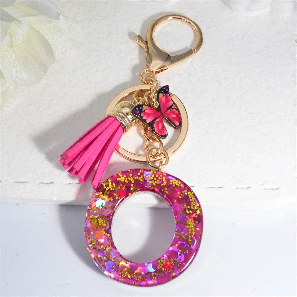 Personalized Butterfly Tassel Keychain 💖