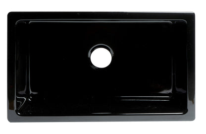 ALFI brand AB3018HS Reversible Smooth / Fluted Single Bowl Fireclay Farm Sink