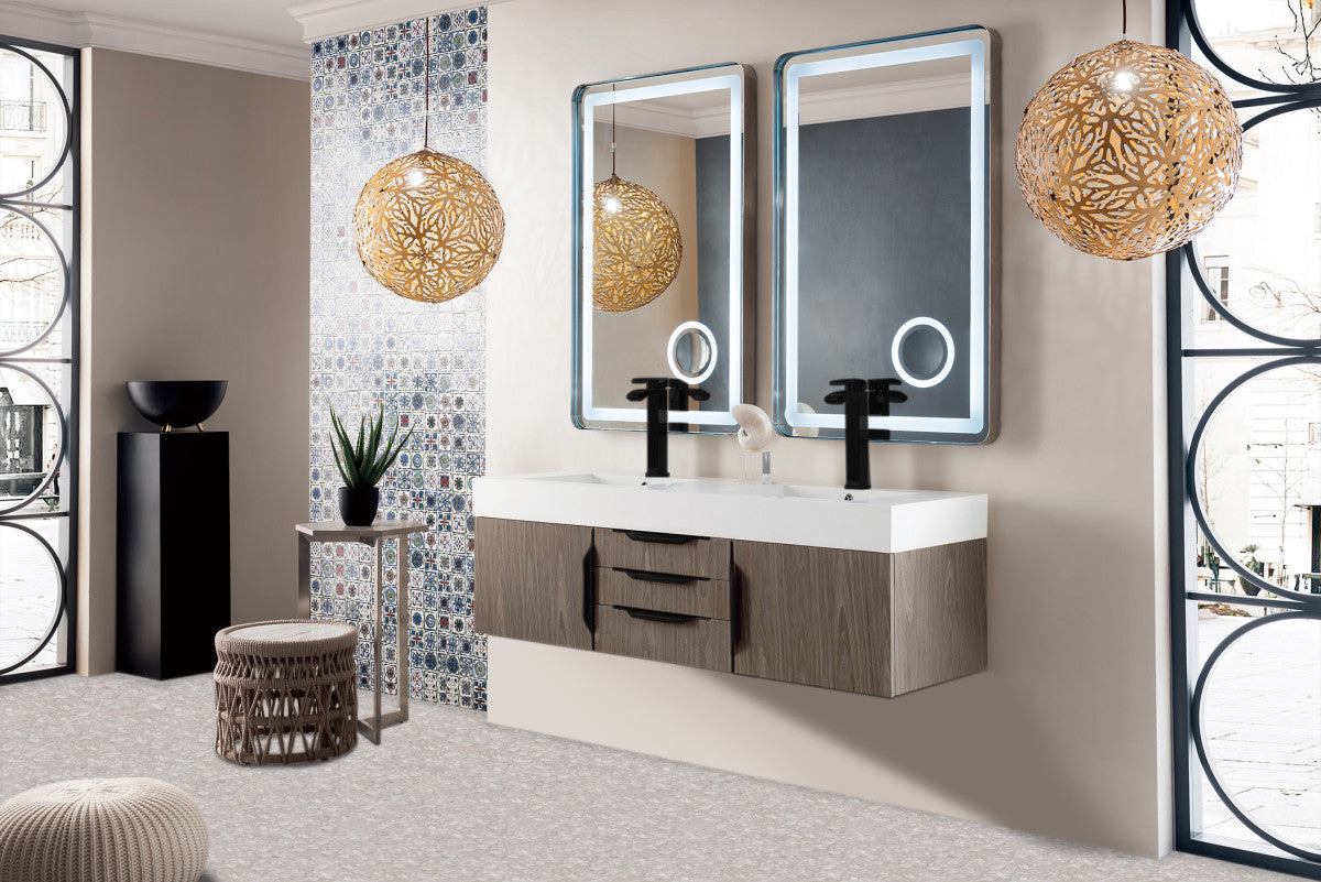 Columbia 59" Double Wall Mount Vanity Cabinet