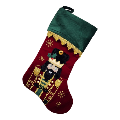 Embroidered Nutcracker Stocking - 18 inch -