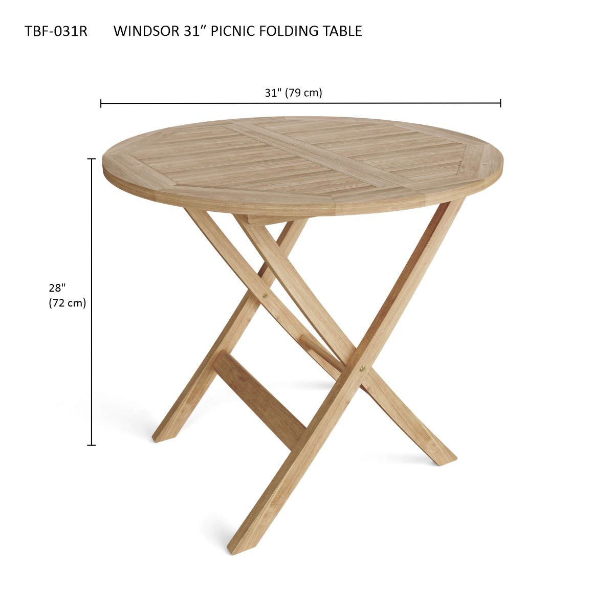 Windsor 31" Picnic Folding Table