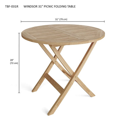 Windsor 31" Picnic Folding Table
