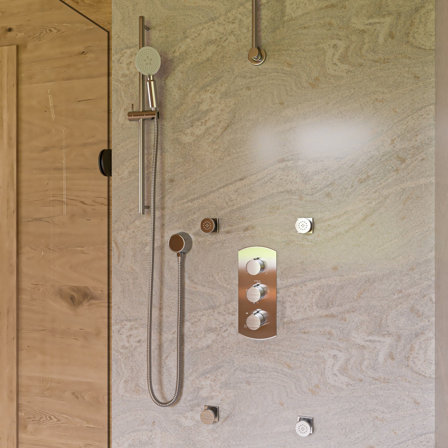 ALFI brand AB7938 Sliding Rail Hand Shower Set
