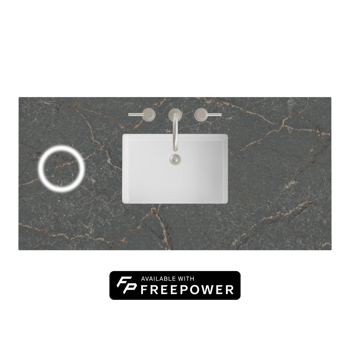 48" Single Top, 3 CM Silestone w/ Sink
