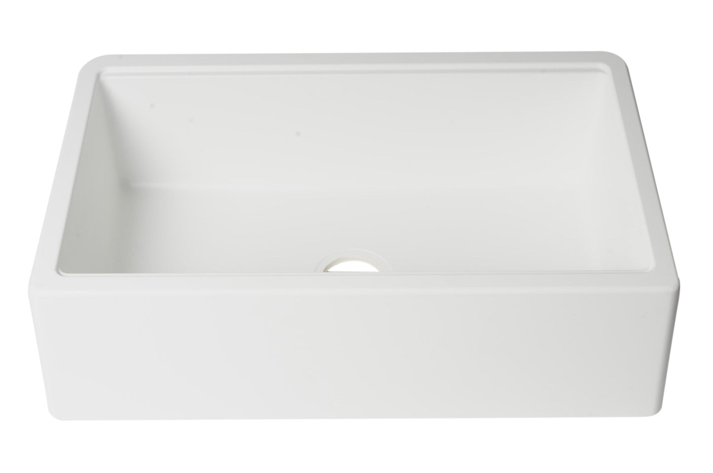 ALFI brand AB33FARM 33" Granite Composite Single Bowl Drop In Farm Sink with Accessories