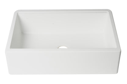 ALFI brand AB33FARM 33" Granite Composite Single Bowl Drop In Farm Sink with Accessories