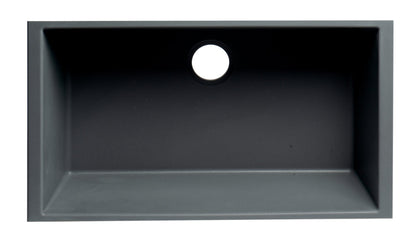 ALFI brand AB3322UM 33" Single Bowl Undermount Granite Composite Kitchen Sink