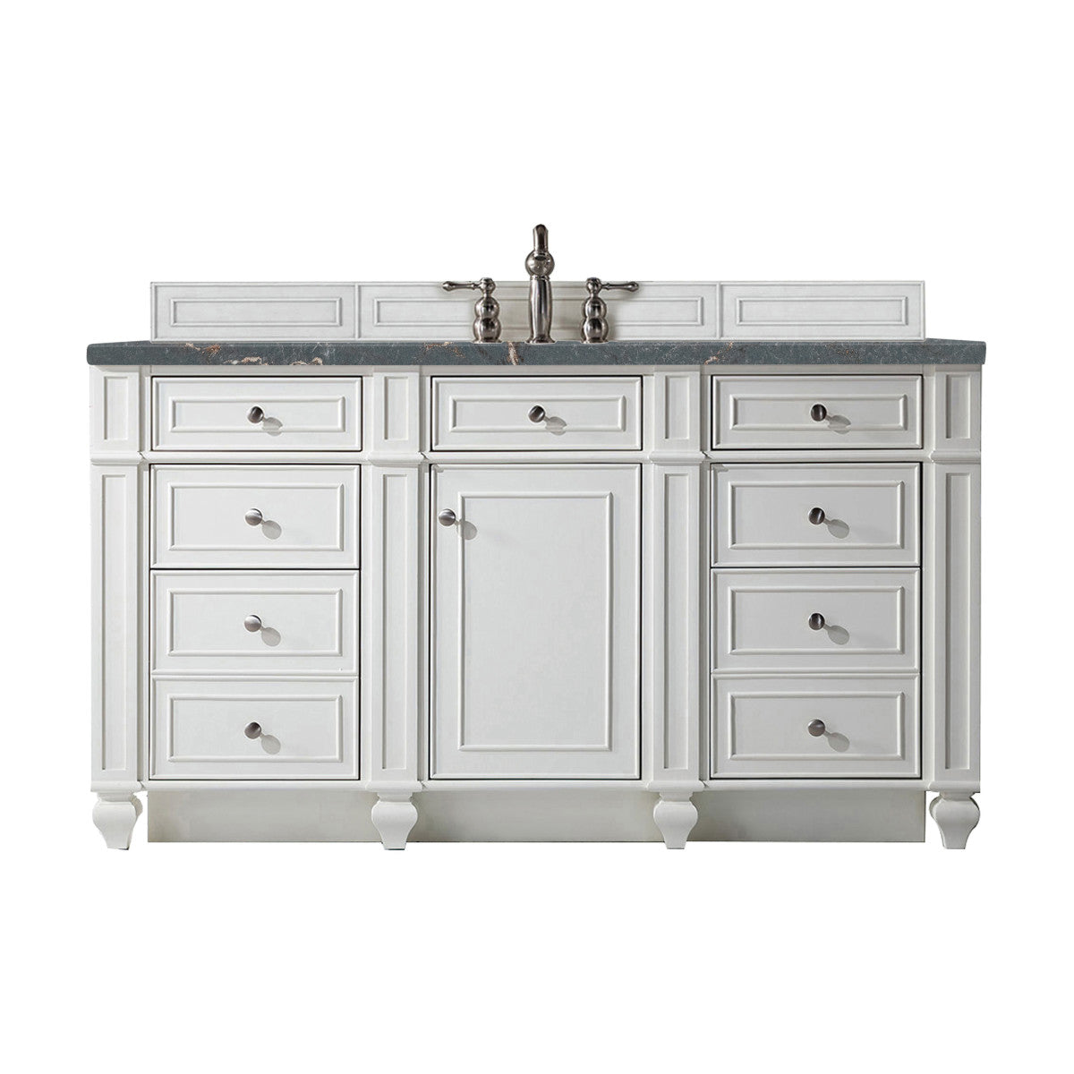 Bristol 60" Single Vanity Cabinet, Bright White