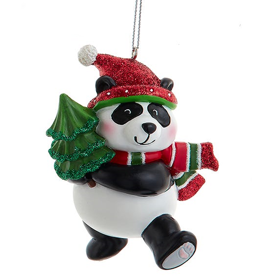 Festive Panda Bear Ornament