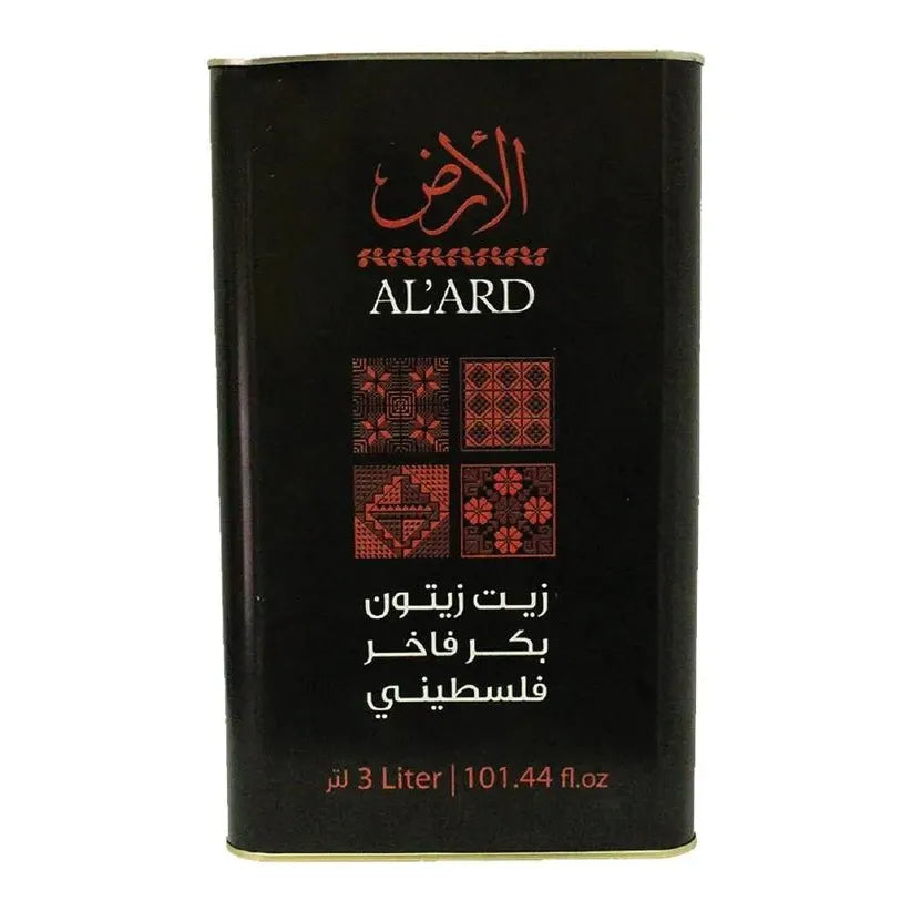 [object Object] Al Ard Palestinian Extra Virgin Olive Oil In Tin 3 Lt
