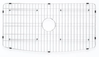 ALFI brand ABFC3620S ABFC3620S-W White Smooth Curved Apron 36" x 20" Single Bowl Fireclay Farm Sink with Grid