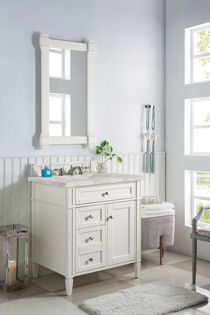 Brittany 30" Single Vanity in Bright White