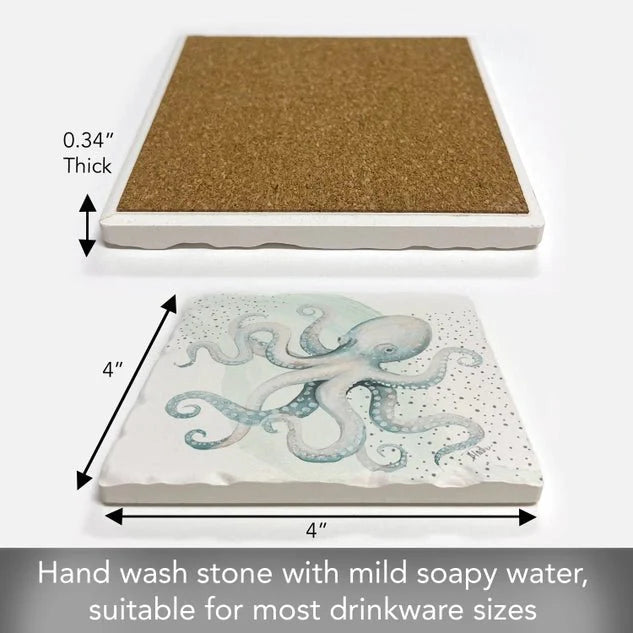 Ocean Treasures Single Coaster - 12 Assorted