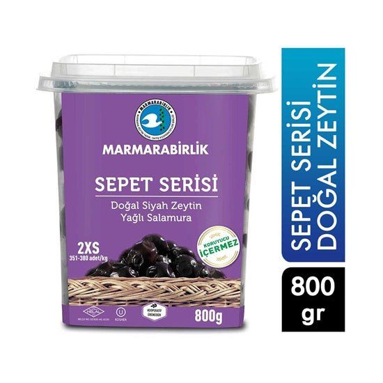 Marmarabirlik 800g Turkish Black Olives - Authentic Gourmet Flavor for Culinary Delights