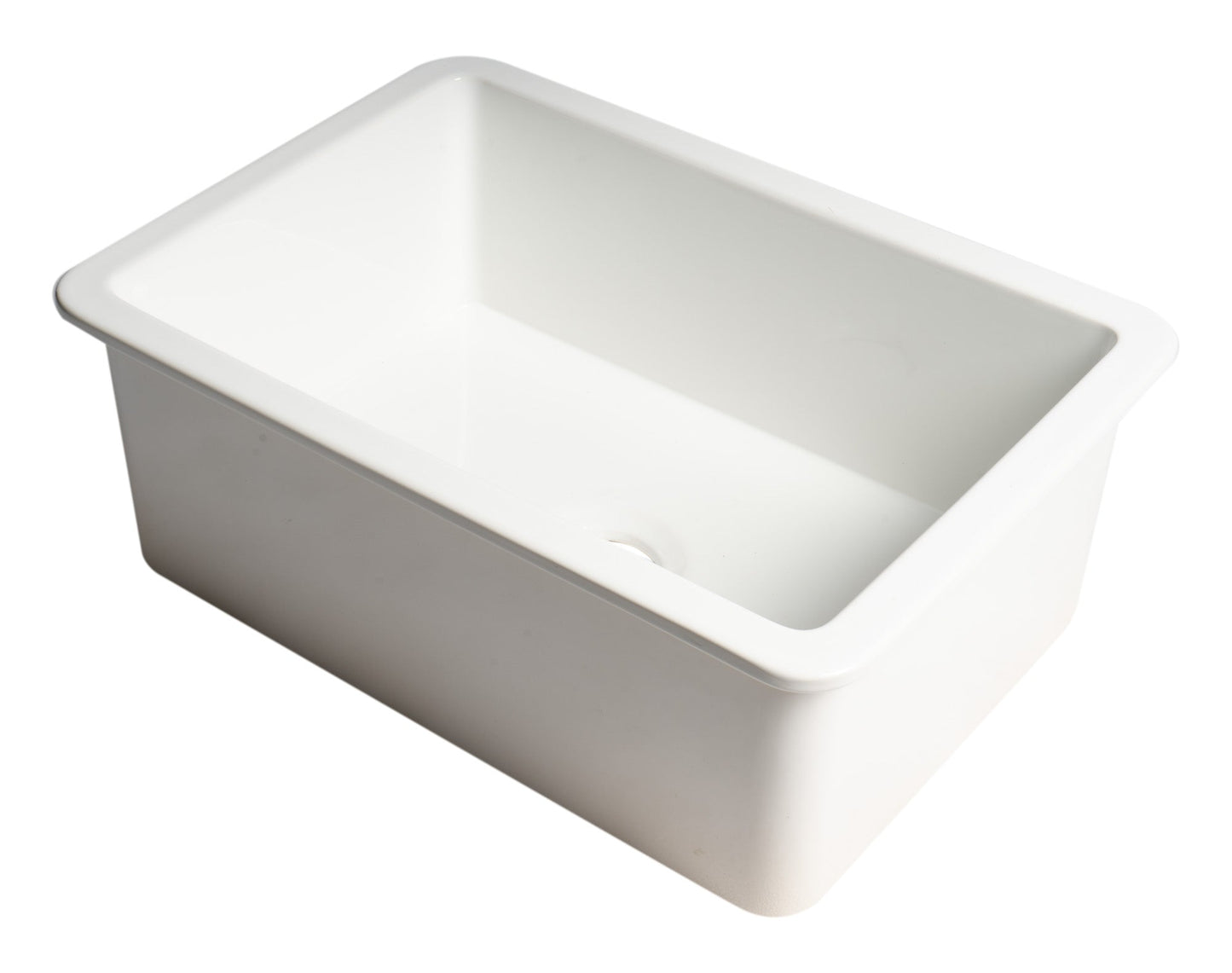 ALFI brand ABF2718UD 27" x 18" Fireclay Undermount / Drop In Firelcay Kitchen Sink