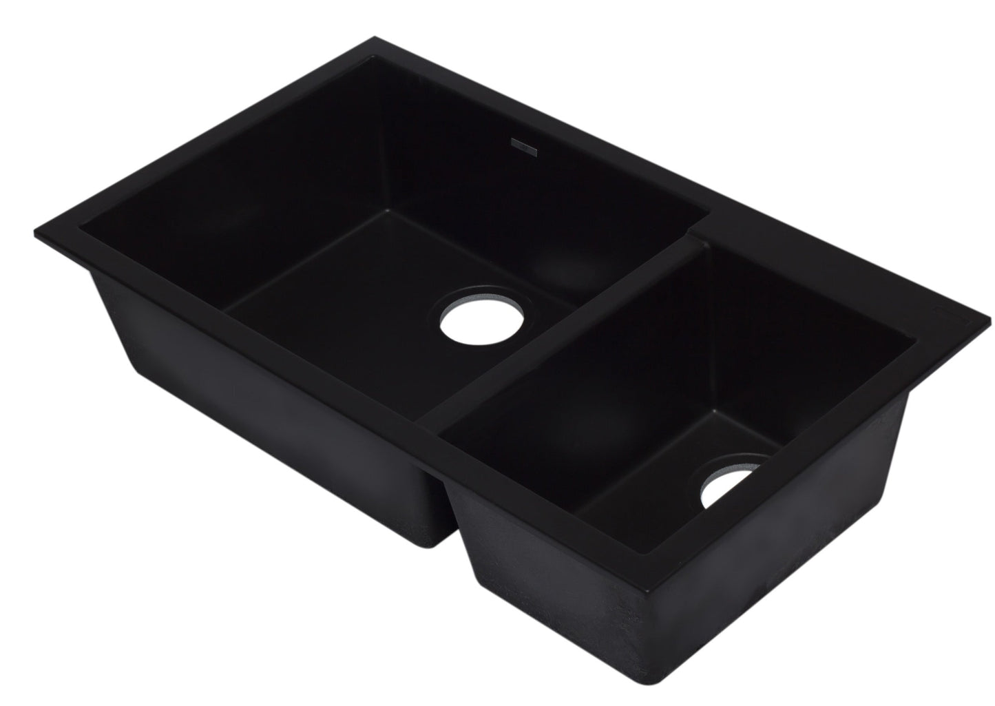 ALFI brand AB3319UM 34" Double Bowl Undermount Granite Composite Kitchen Sink