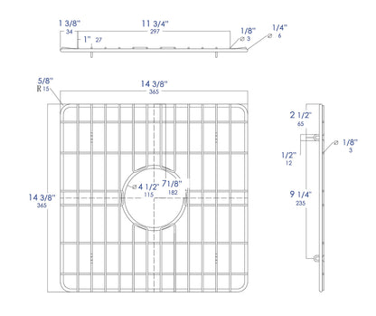 ALFI brand  ABGR18S Square Stainless Steel Grid for ABF1818S