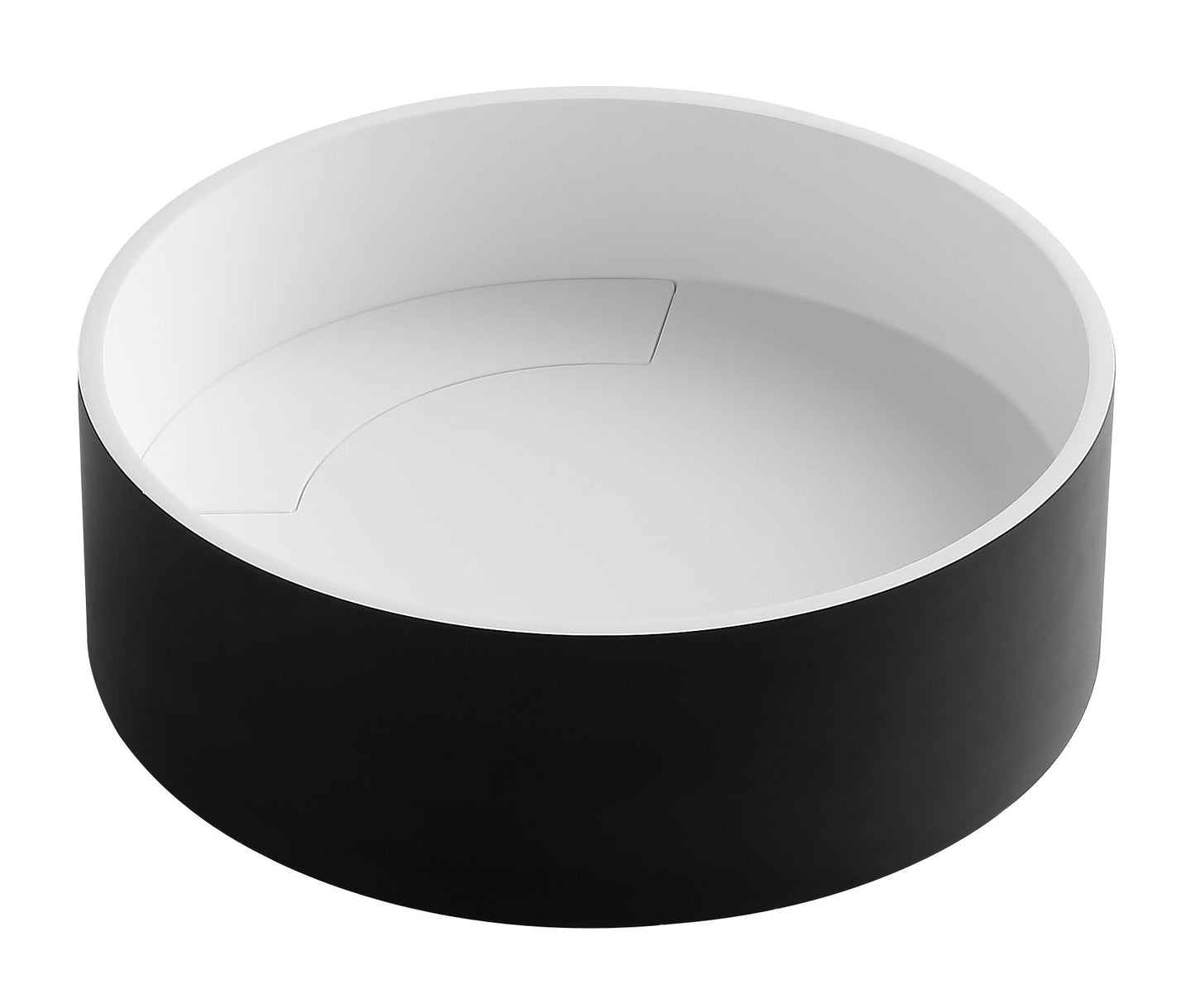 ALFI brand  ABRS15RBM Black Matte 15" Round Solid Surface Resin Sink