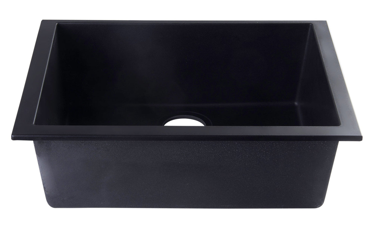 ALFI brand AB2420UM 24" Undermount Single Bowl Granite Composite Kitchen Sink