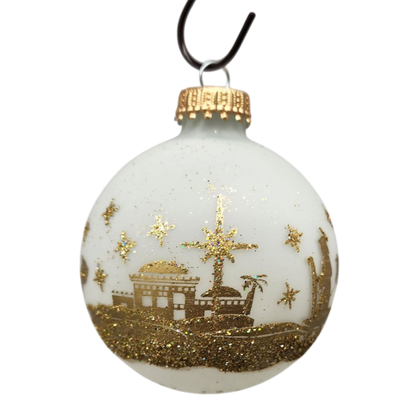 Krebs Value Glass Ornament 4 pack - Golden Nativity