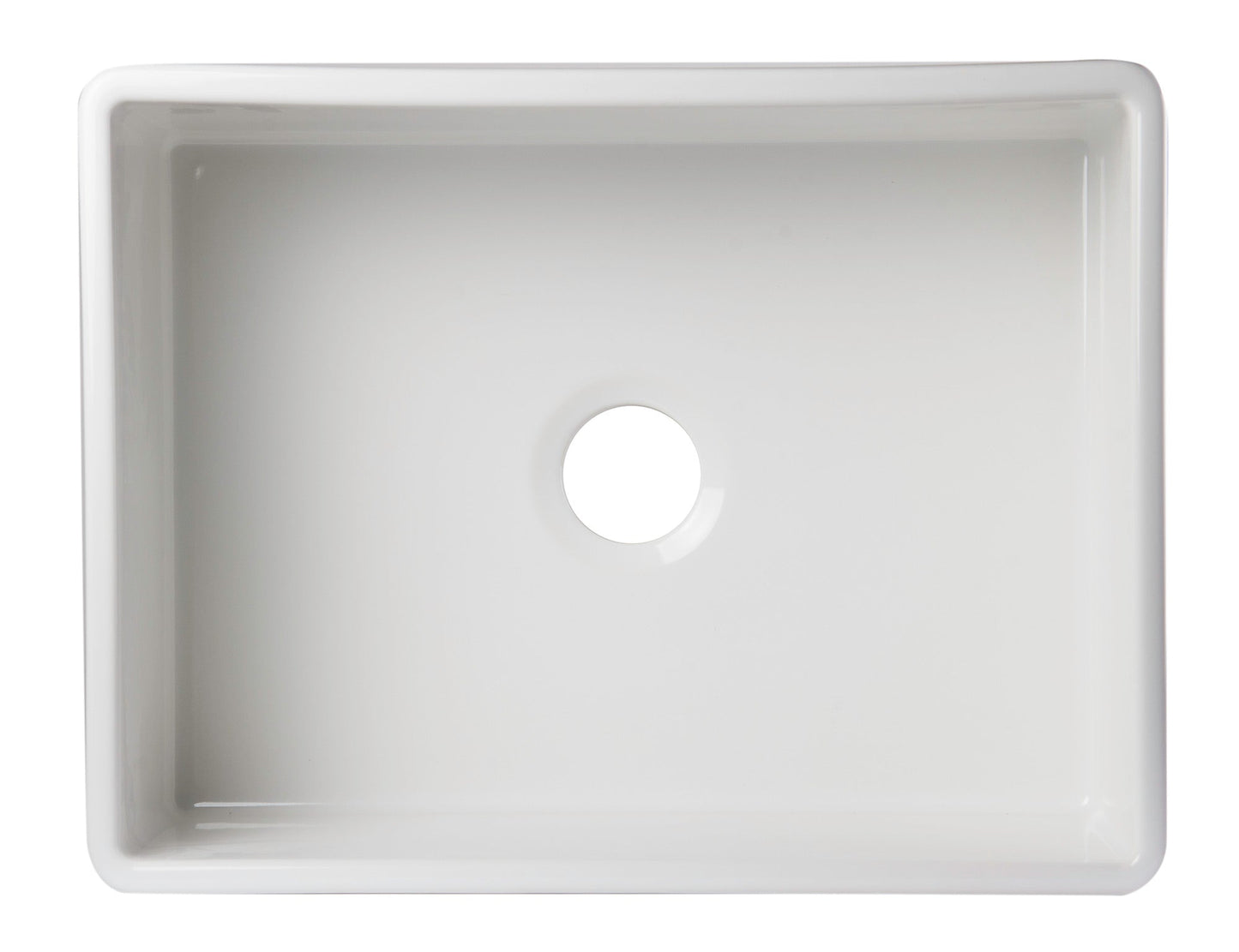 ALFI brand AB506 AB506-W White 26" Decorative Lip Apron Single Bowl Fireclay Farmhouse Kitchen Sink