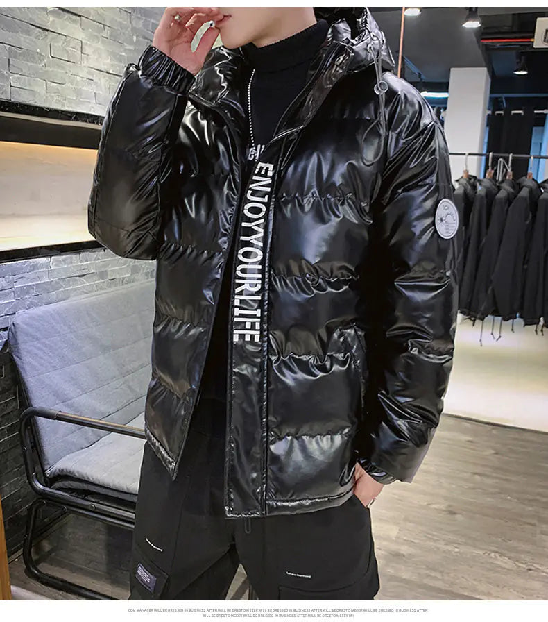 Men's Thick Cotton Reflective Fashion Jacket