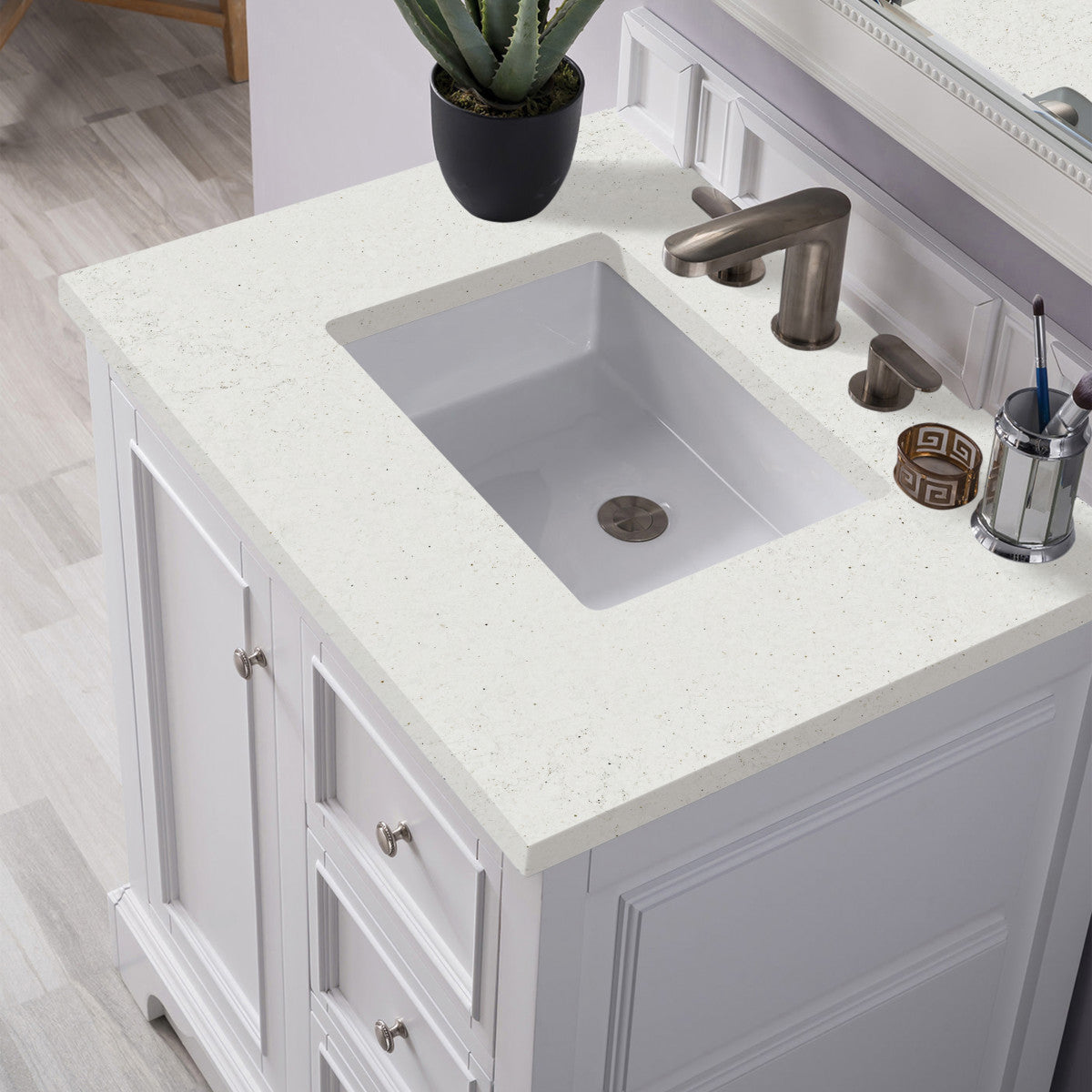 De Soto 30" Single Vanity Cabinet, Bright White