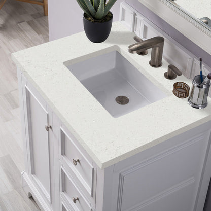 De Soto 30" Single Vanity Cabinet, Bright White
