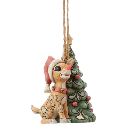 Rudolph with Christmas Tree Ornament - A Heartwarming Holiday Keepsake