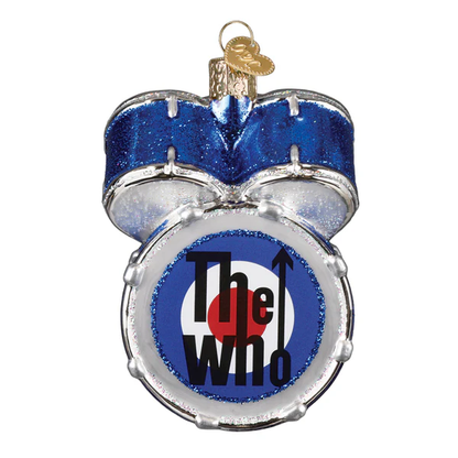 The Who Drum Set Glass Ornament