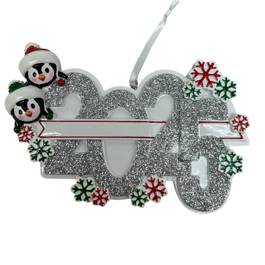 2025 Penguin Family of 2 Ornament