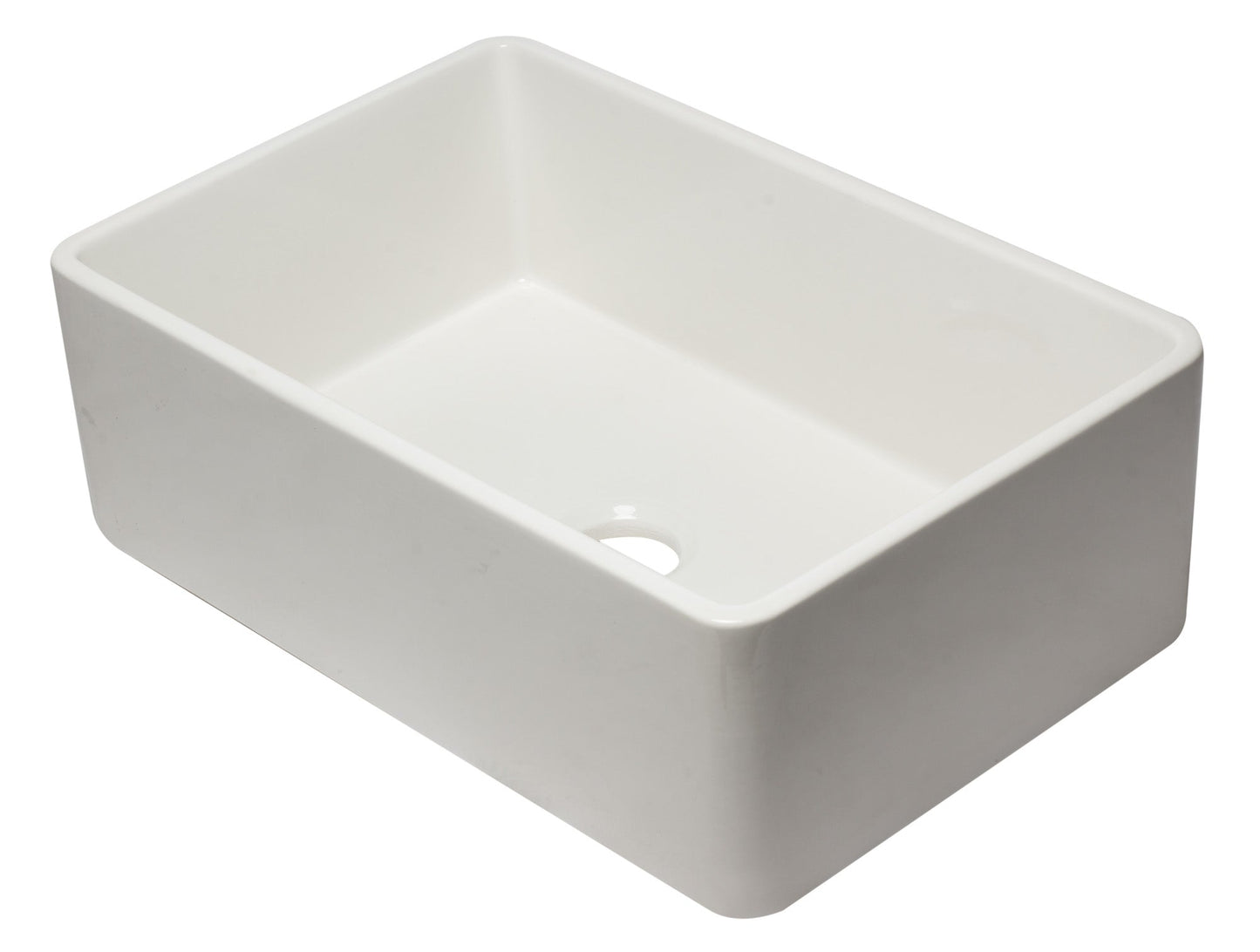ALFI brand AB3020SB 30 inch Biscuit Reversible Single Fireclay Farmhouse Kitchen Sink