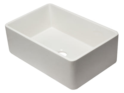 ALFI brand AB3020SB 30 inch Biscuit Reversible Single Fireclay Farmhouse Kitchen Sink