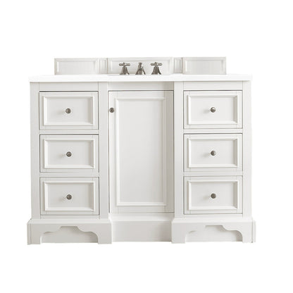 De Soto 48" Single Vanity Cabinet, Bright White