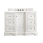 De Soto 48" Single Vanity Cabinet, Bright White