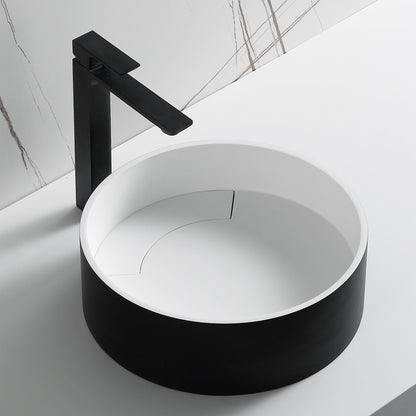 ALFI brand  ABRS15RBM Black Matte 15" Round Solid Surface Resin Sink