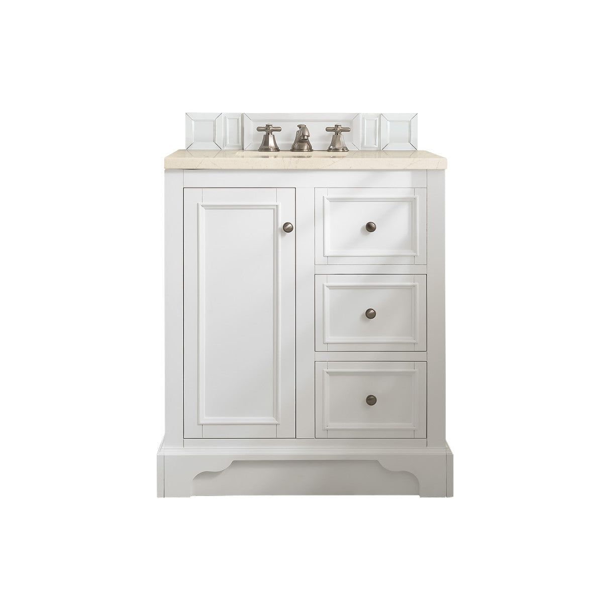 De Soto 30" Single Vanity Cabinet, Bright White