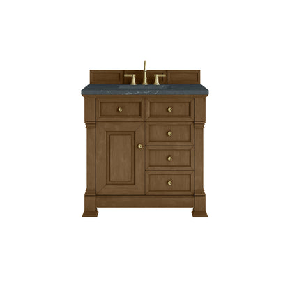 James Martin 547-V36 Brookfield 36” Single Vanity – Black Onyx / Honey Oak / Pearl Charcoal