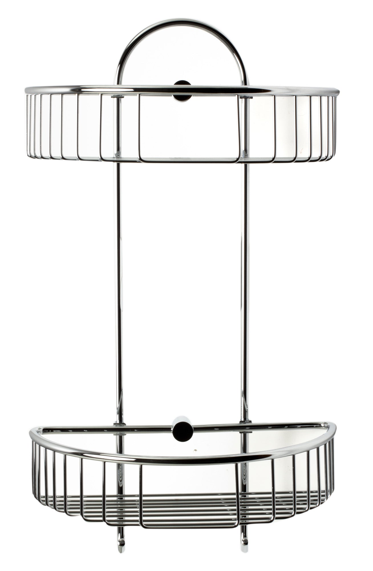 ALFI brand  AB9534 Polished Chrome Wall Mounted Double Basket Shower Shelf Bathroom Accessory
