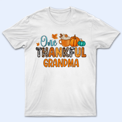 One Thankful Grandma - Personalized Custom T Shirt - Halloween, Loving, Funny Gift for Grandma/Nana/Mimi, Mom, Wife, Grandparent