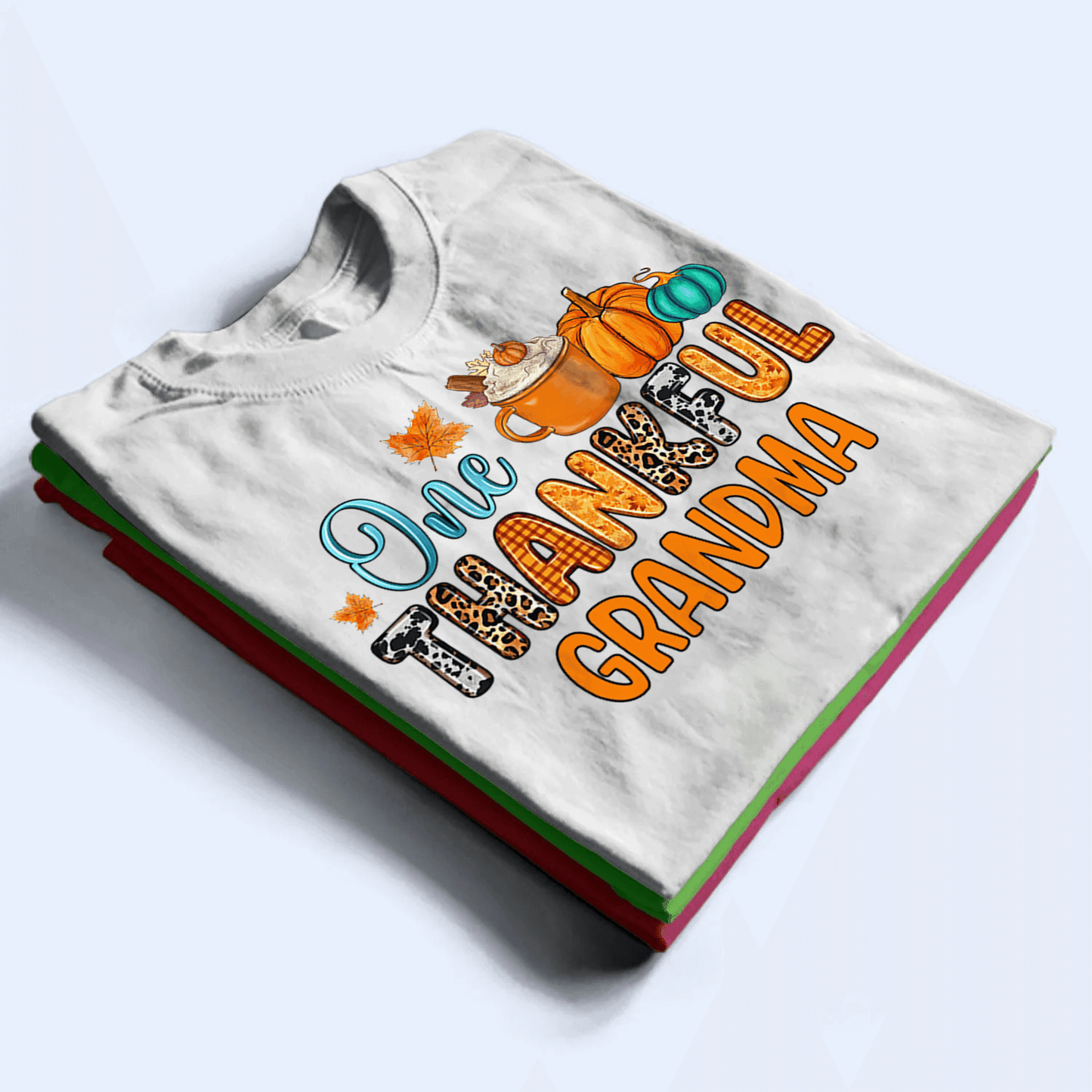 One Thankful Grandma - Personalized Custom T Shirt - Halloween, Loving, Funny Gift for Grandma/Nana/Mimi, Mom, Wife, Grandparent
