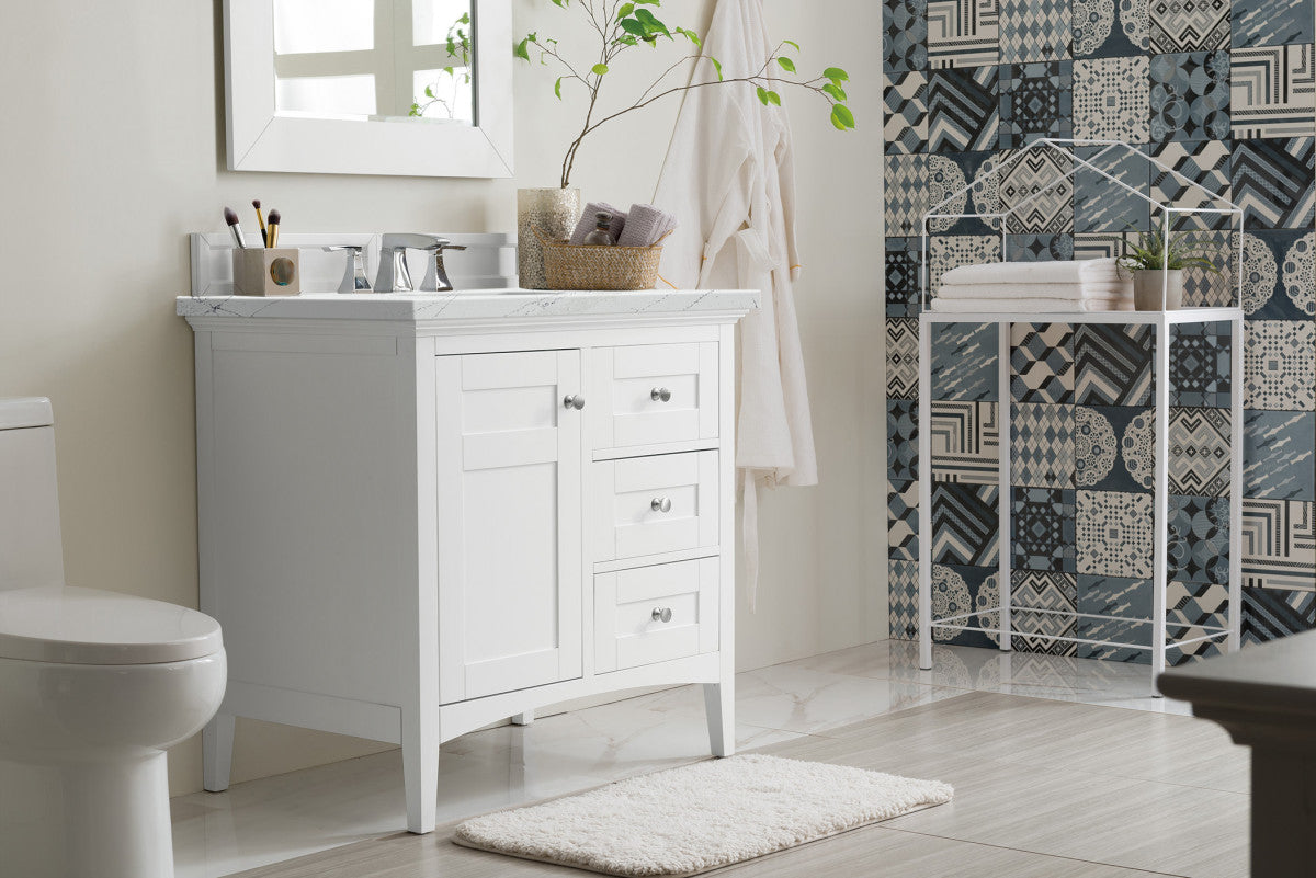 Palisades 36" Single Vanity Cabinet, Bright White