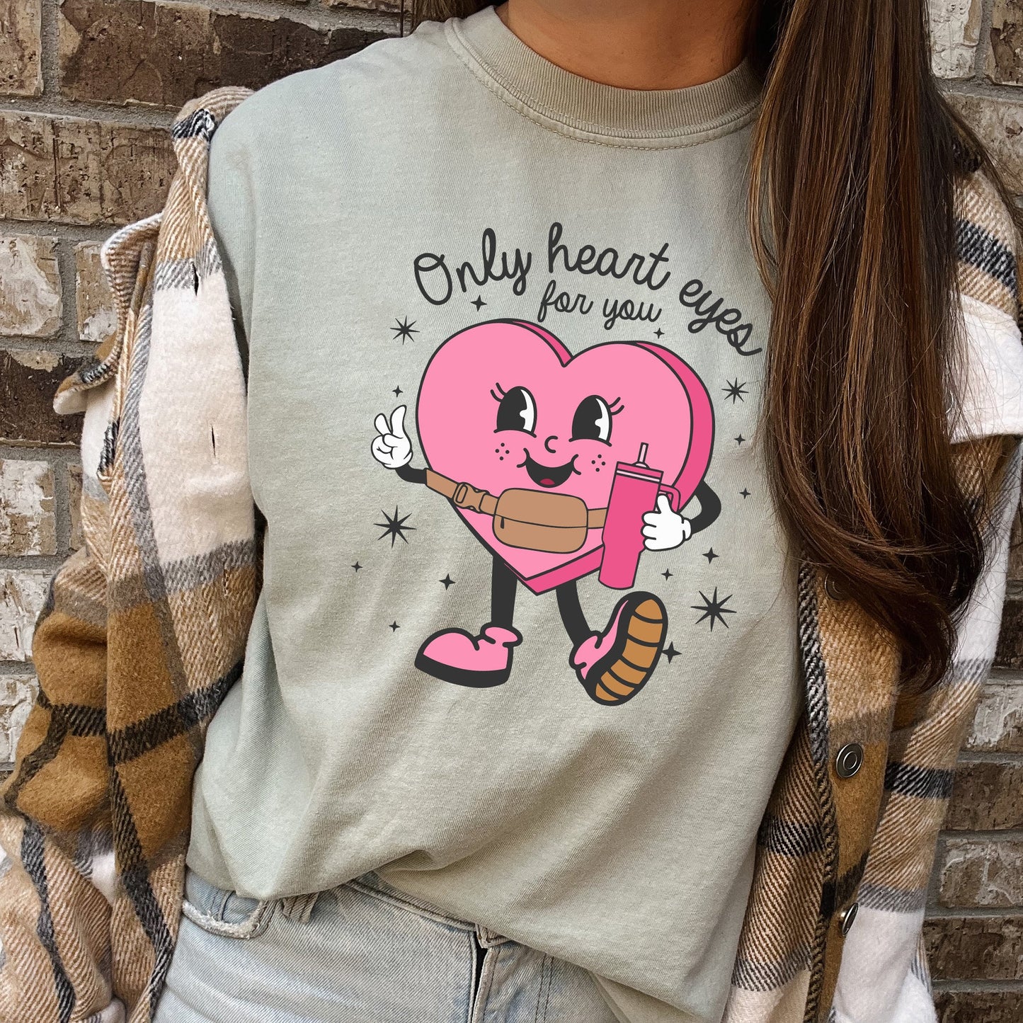 Only Heart Eyes For You, Pink Heart, Bougie, Boojee, Comfort Colors Tshirt, Valentine's Day
