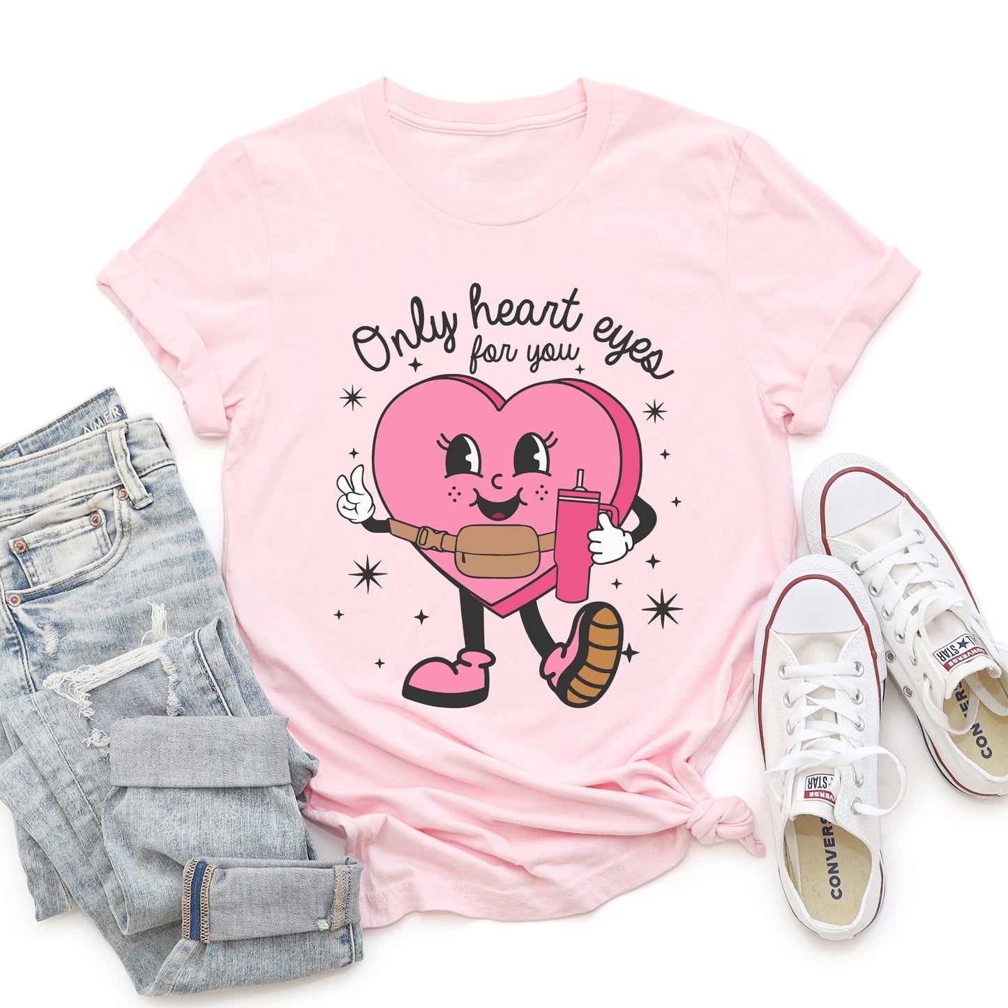 Only Heart Eyes For You, Pink Heart, Bougie, Boojee, Super Soft Tshirt, Valentine's Day