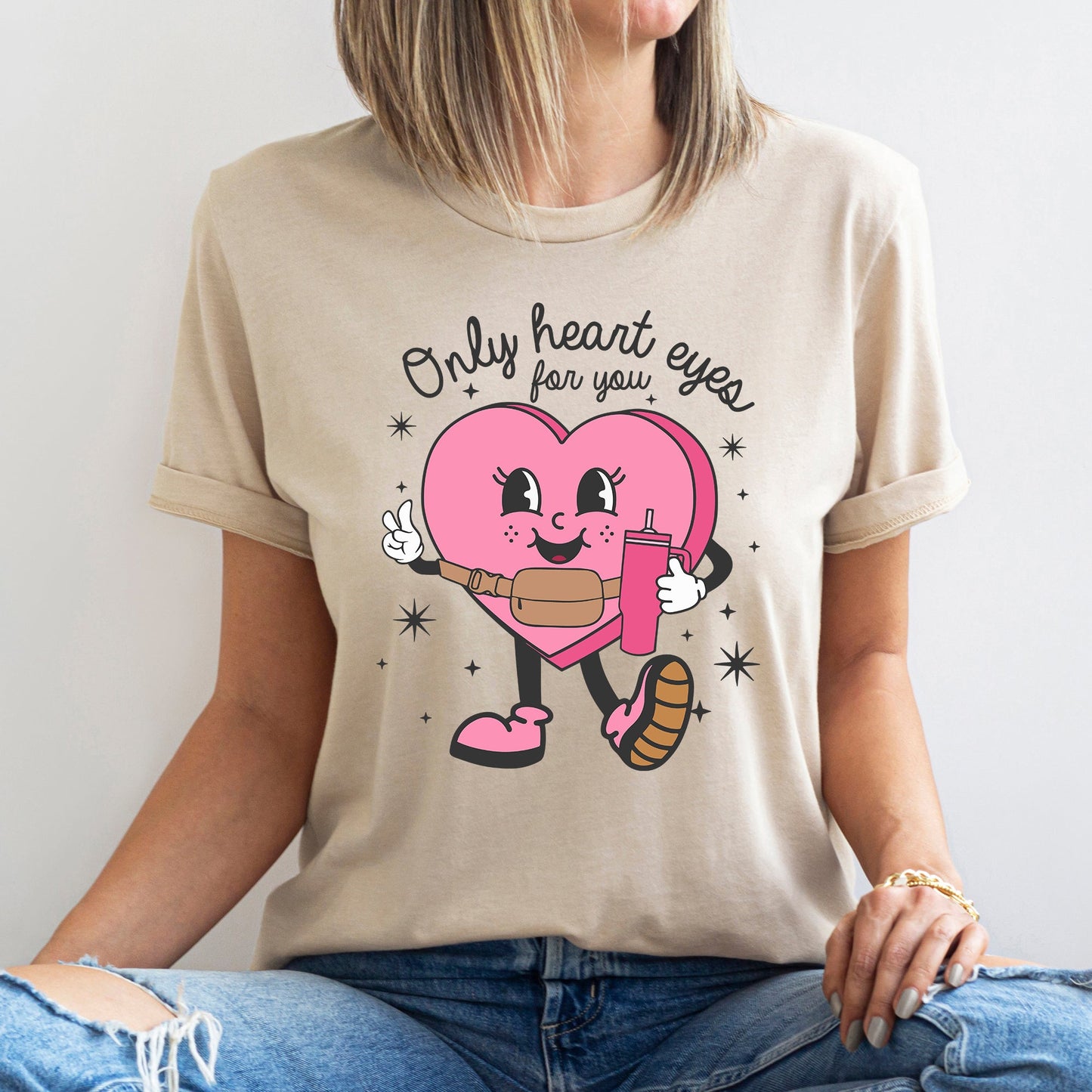 Only Heart Eyes For You, Pink Heart, Bougie, Boojee, Super Soft Tshirt, Valentine's Day