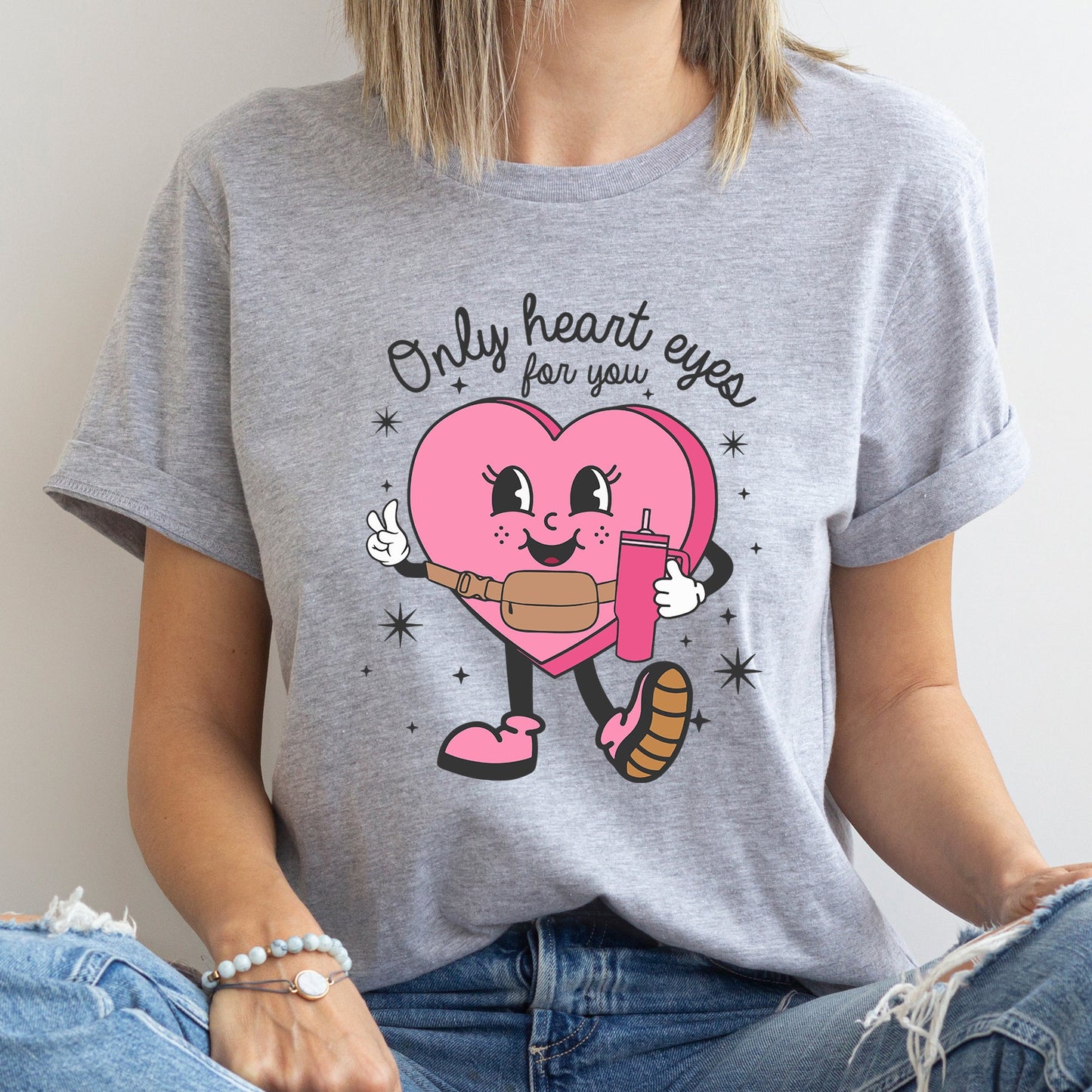 Only Heart Eyes For You, Pink Heart, Bougie, Boojee, Super Soft Tshirt, Valentine's Day