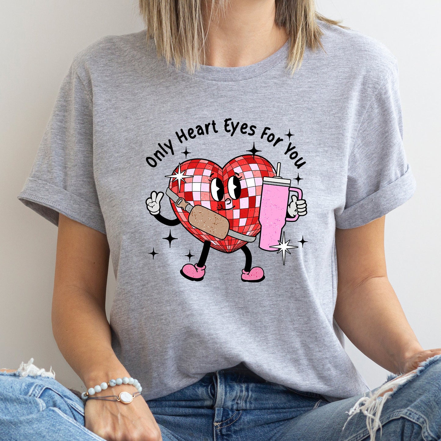 Only Heart Eyes For You, Disco Heart, Bougie, Boojee, Super Soft Tshirt, Valentine's Day