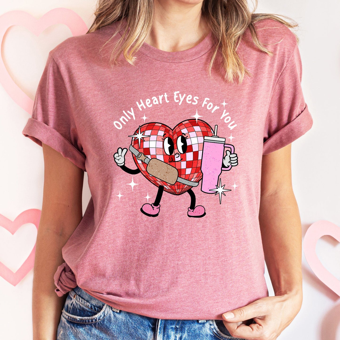 Only Heart Eyes For You, Disco Heart, Bougie, Boojee, Super Soft Tshirt, Valentine's Day