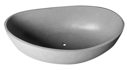 ALFI brand  ABCO63TUB 63" Solid Concrete Gray Matte Oval Bathtub
