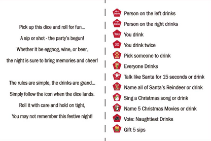 Merry Drinkmas - Drink Decider Dice Charm
